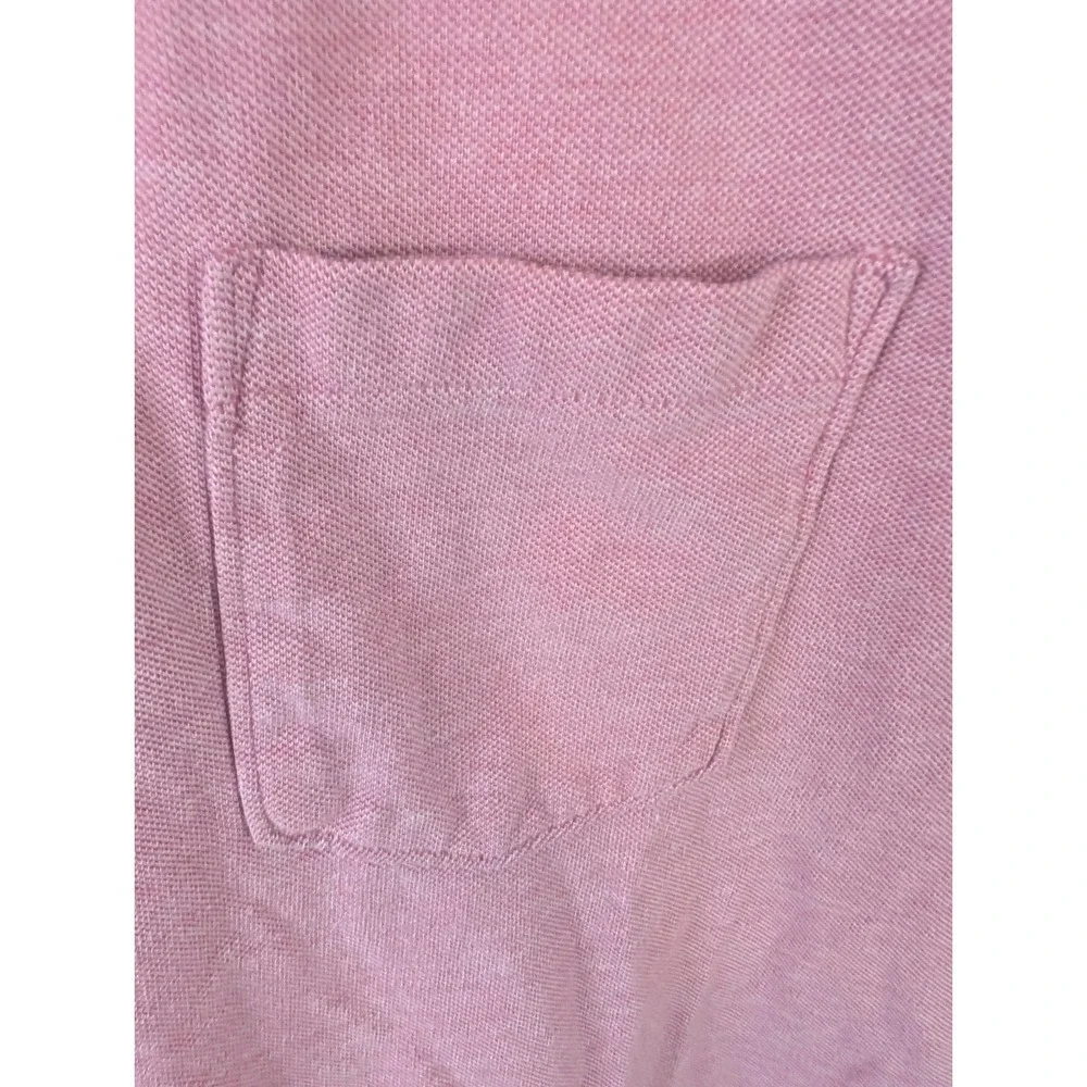 Banana Republic Polo Shirt Mens L Pink Short Sleeve Solid Collared Pocket